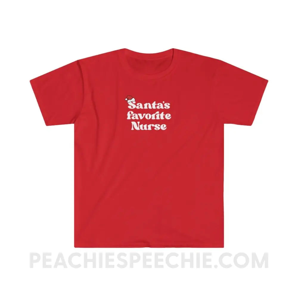 Santa’s Favorite Nurse Classic Tee - Red / S - T-Shirt peachiespeechie.com