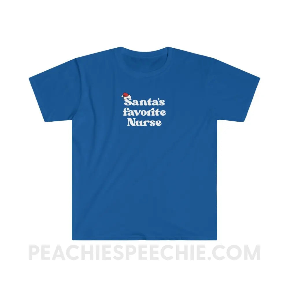 Santa’s Favorite Nurse Classic Tee - Royal / S - T-Shirt peachiespeechie.com