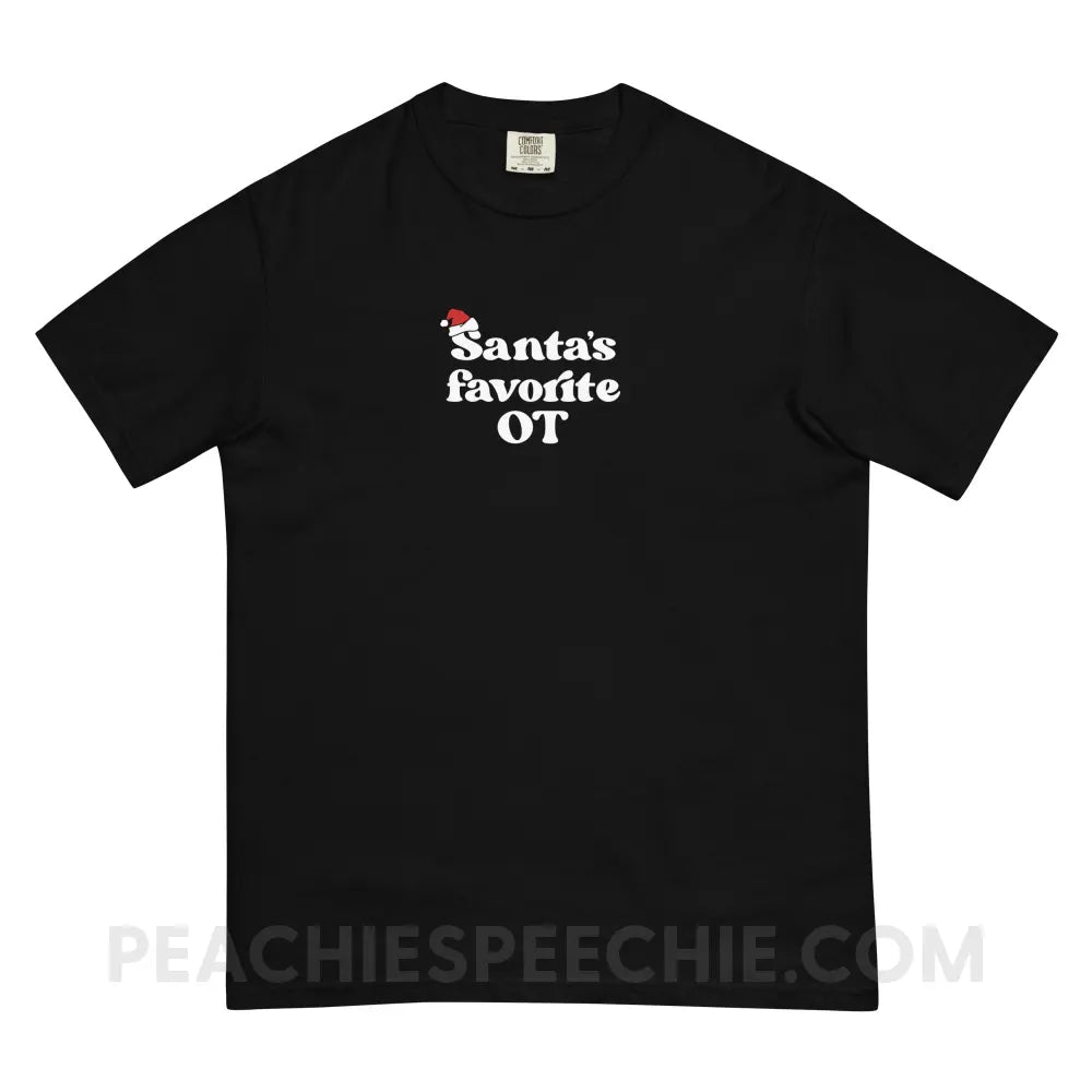 Santa’s Favorite OT Comfort Colors Tee - Black / S - T-Shirt peachiespeechie.com