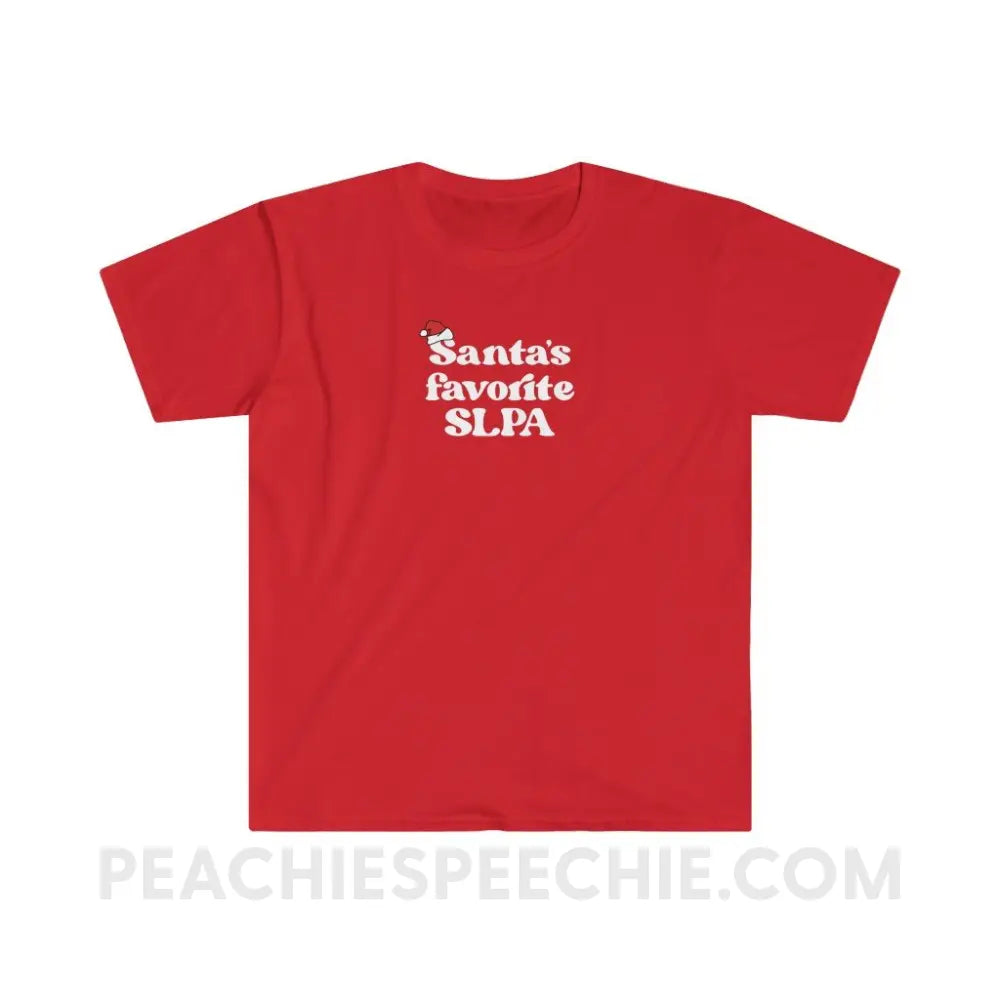 Santa’s Favorite SLPA Classic Tee - Red / S - T-Shirt peachiespeechie.com
