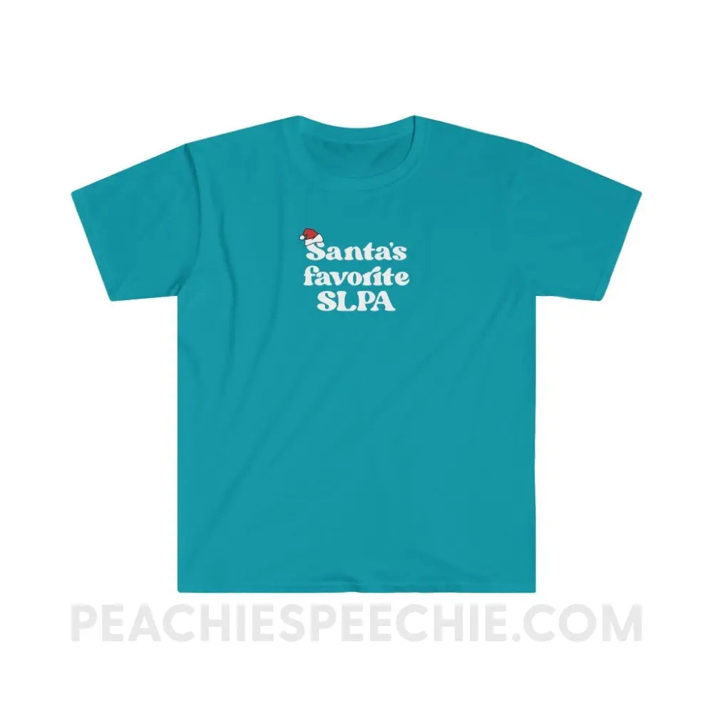 Santa’s Favorite SLPA Classic Tee - Tropical Blue / S - T-Shirt peachiespeechie.com