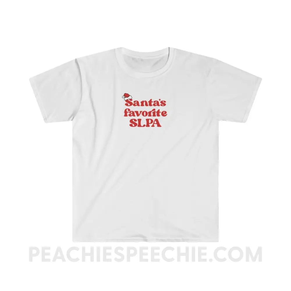 Santa’s Favorite SLPA Classic Tee - White / S - T-Shirt peachiespeechie.com