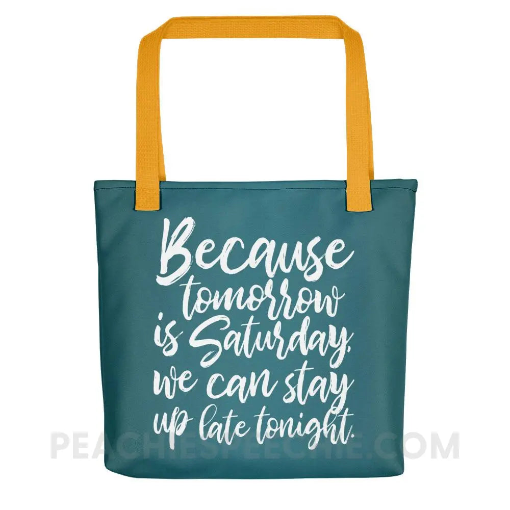 Saturday Tote Bag - Yellow - Bags peachiespeechie.com