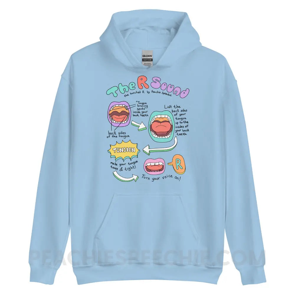 How To Say The Bunched R Sound Classic Hoodie - Light Blue / S - peachiespeechie.com