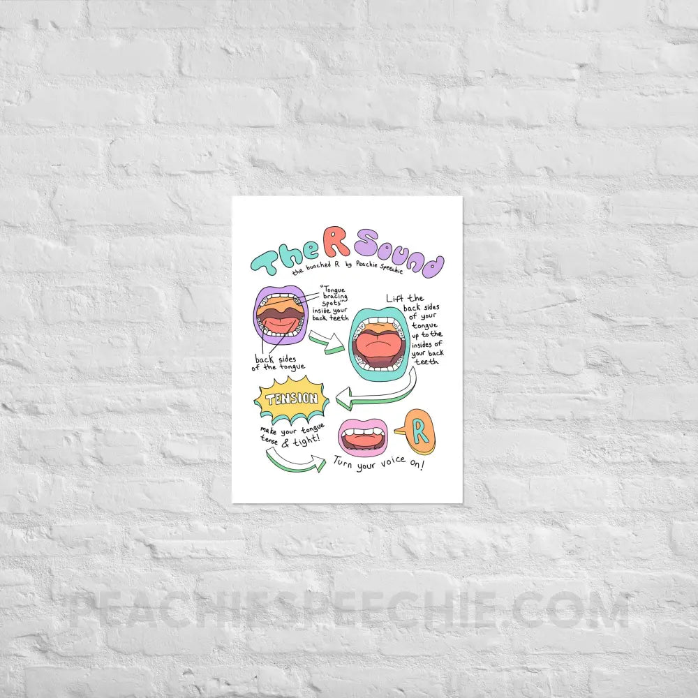 How To Say The Bunched R Sound Poster - 18″×24″ - peachiespeechie.com