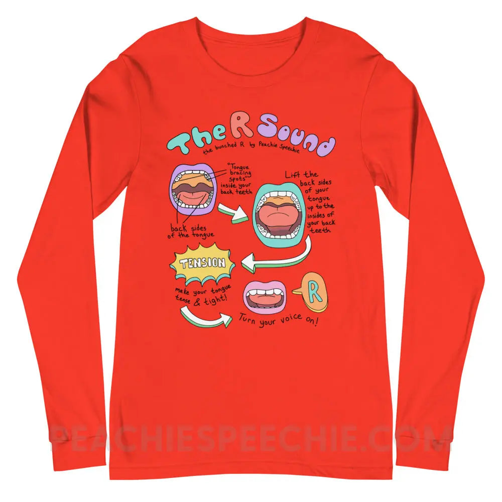 How To Say The Bunched R Sound Premium Long Sleeve - Poppy / XS - peachiespeechie.com