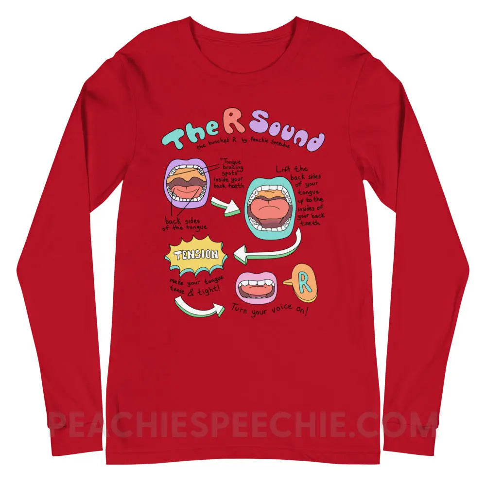 How To Say The Bunched R Sound Premium Long Sleeve - Red / XS - peachiespeechie.com