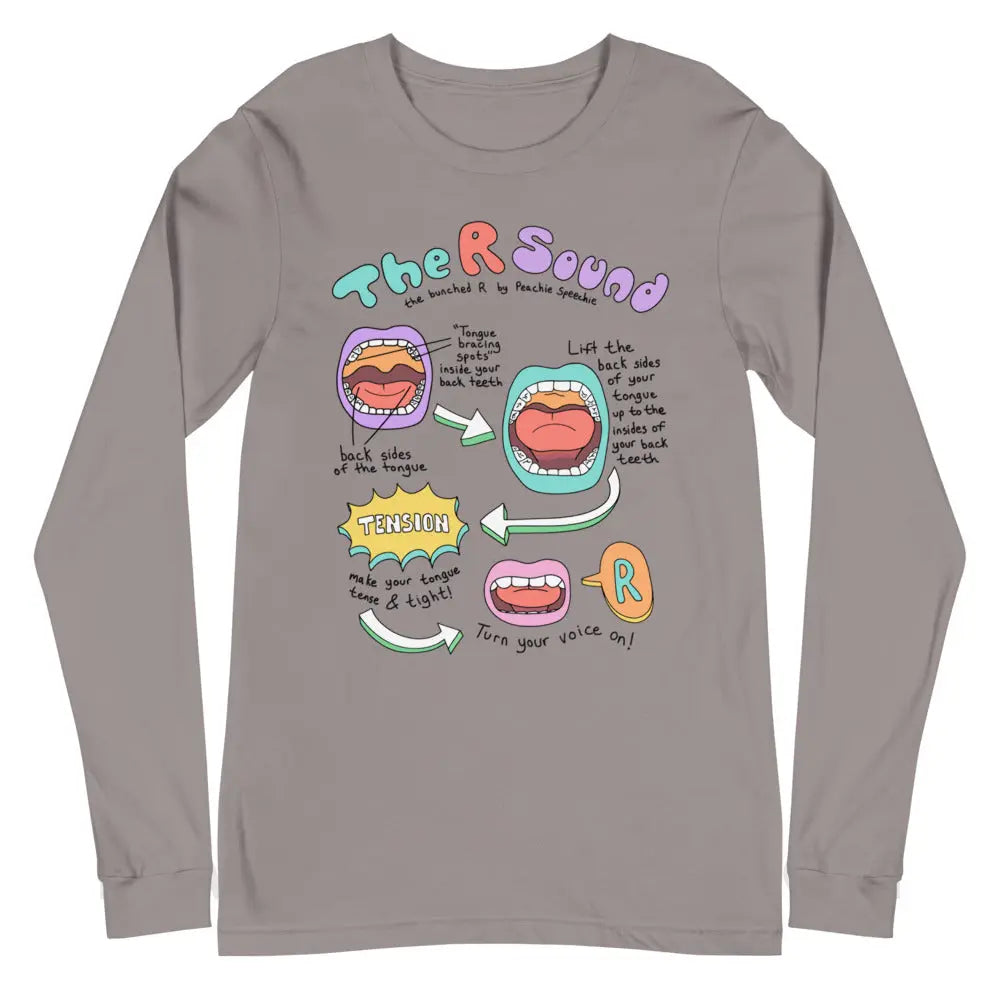 How To Say The Bunched R Sound Premium Long Sleeve - Storm / XS - peachiespeechie.com