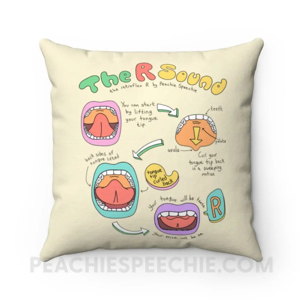 How to Say the Bunched & Retroflex R Sound Throw Pillow - 14’ × Home Decor peachiespeechie.com