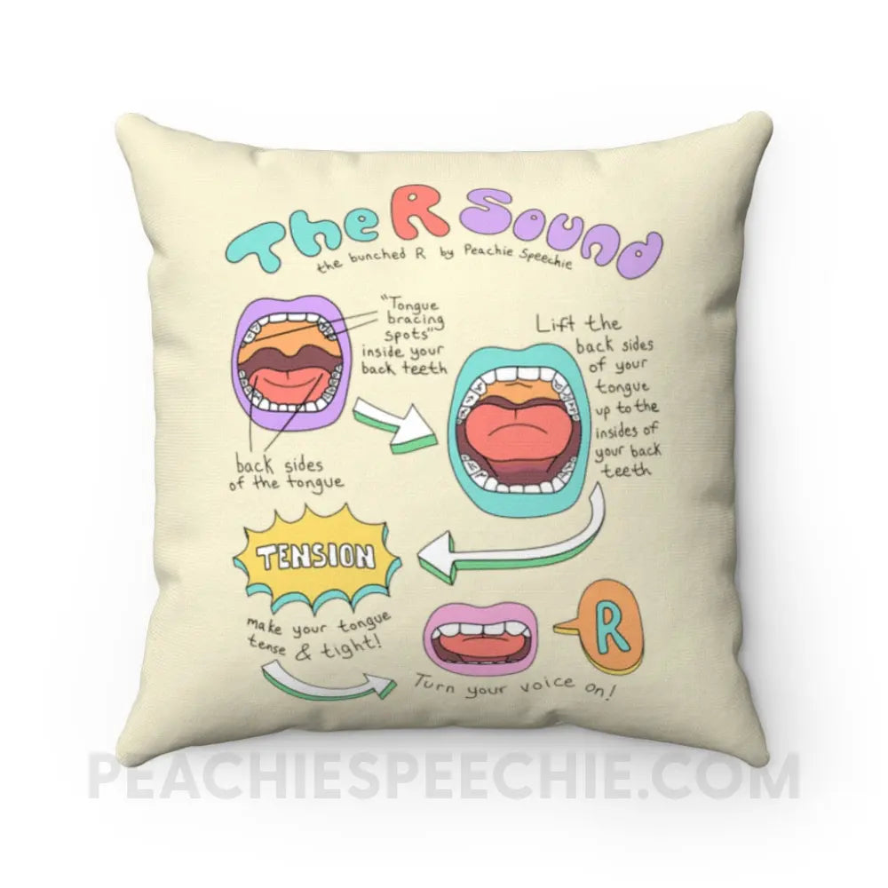How to Say the Bunched & Retroflex R Sound Throw Pillow