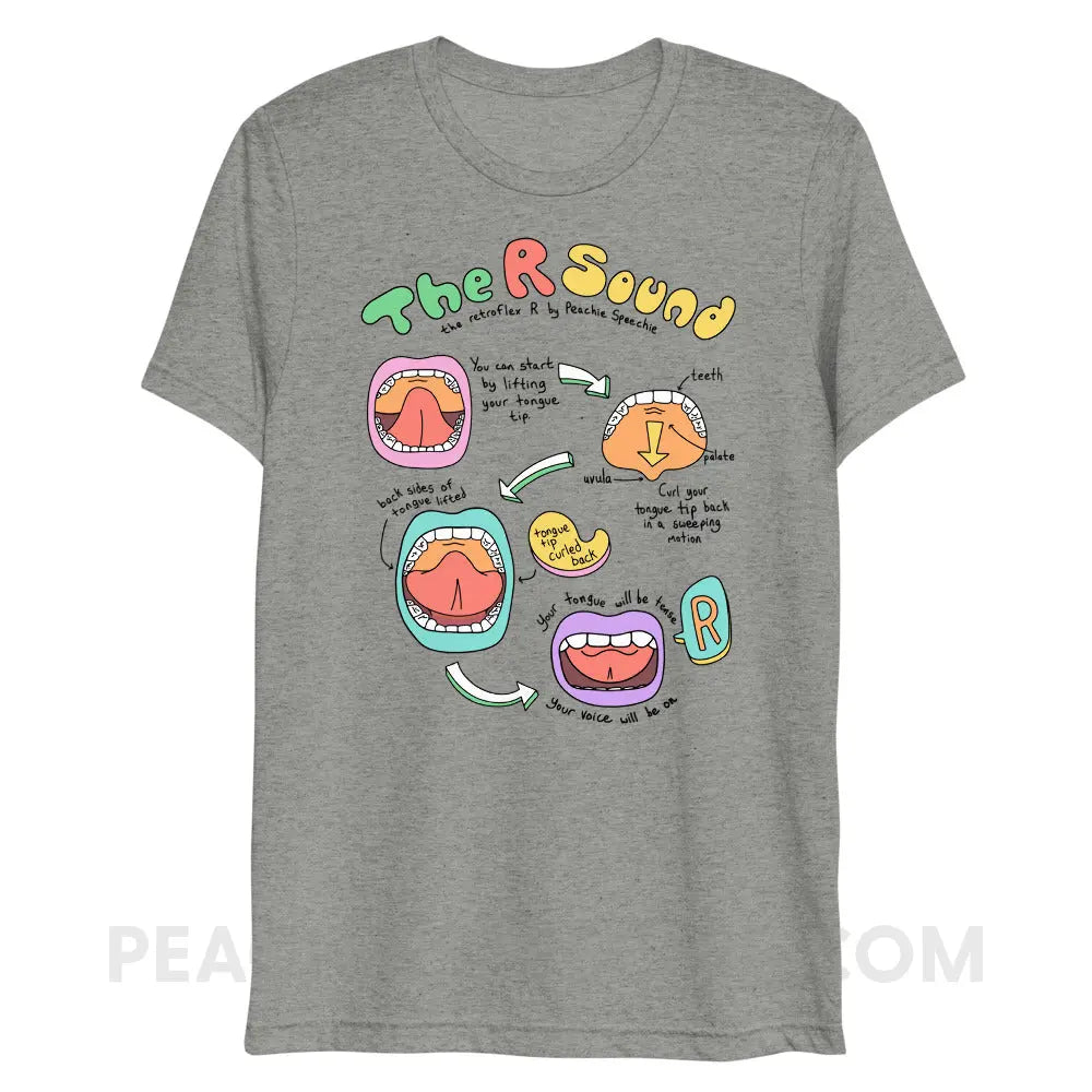 How To Say The Retroflex R Sound Tri-Blend Tee - Athletic Grey Triblend / XS - peachiespeechie.com