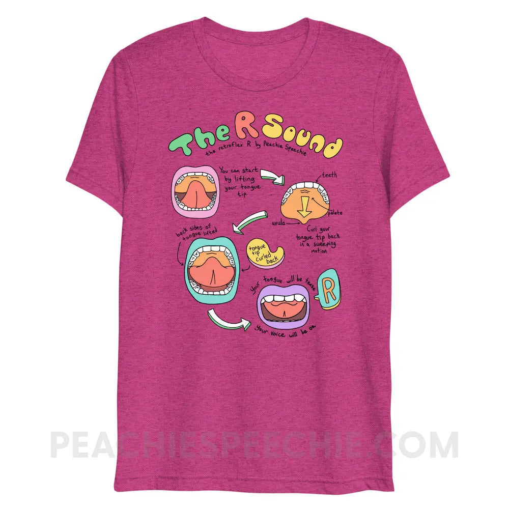 How To Say The Retroflex R Sound Tri-Blend Tee - Berry Triblend / XS - peachiespeechie.com