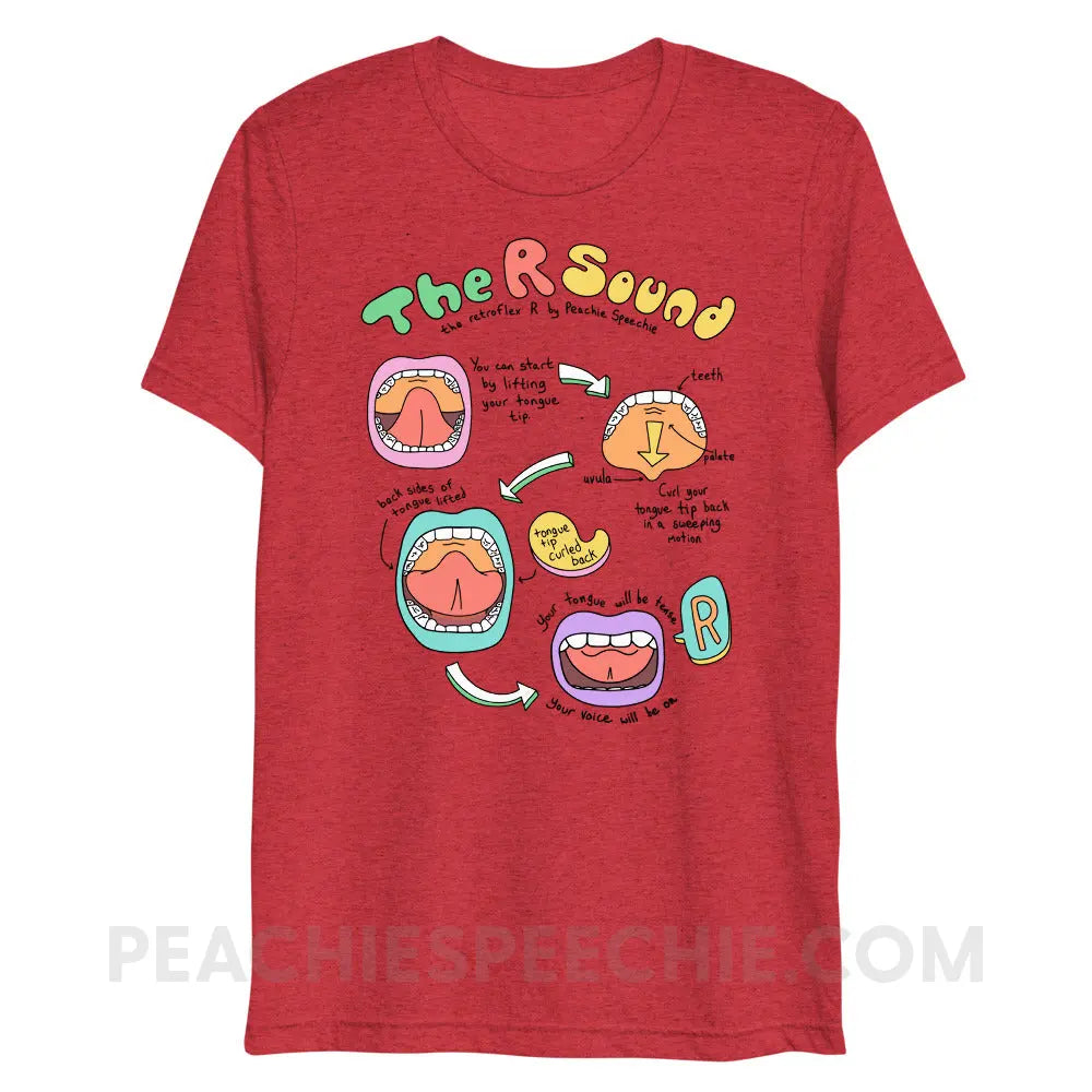 How To Say The Retroflex R Sound Tri-Blend Tee - Red Triblend / XS - peachiespeechie.com