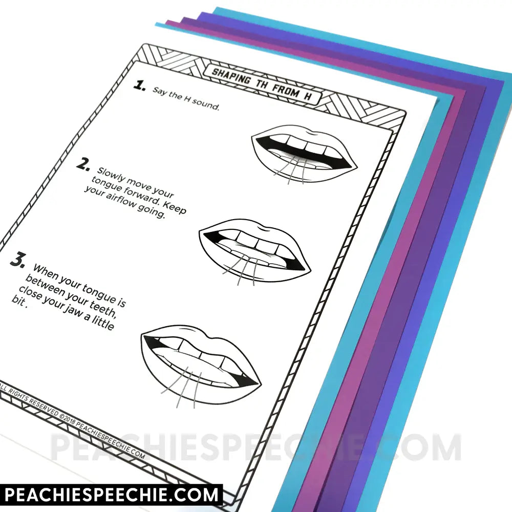 I Can Say the TH Sound: Speech Therapy Articulation Workbook - Materials peachiespeechie.com