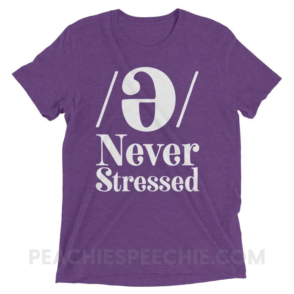 Schwa Tri-Blend Tee - Purple Triblend / XS - T-Shirts & Tops peachiespeechie.com
