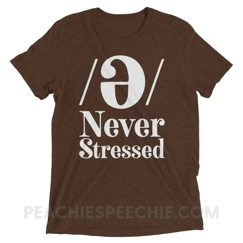 Schwa Tri-Blend Tee - Brown Triblend / XS - T-Shirts & Tops peachiespeechie.com