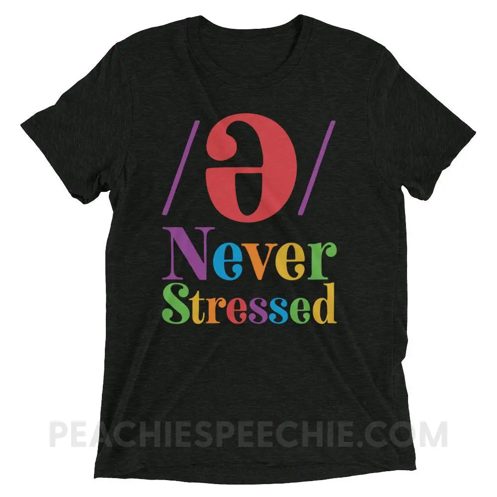 Schwa Tri-Blend Tee - Charcoal-Black Triblend / XS - T-Shirts & Tops peachiespeechie.com