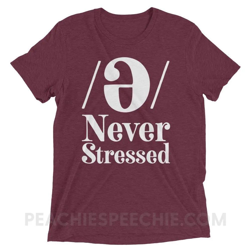 Schwa Tri-Blend Tee - Maroon Triblend / XS - T-Shirts & Tops peachiespeechie.com