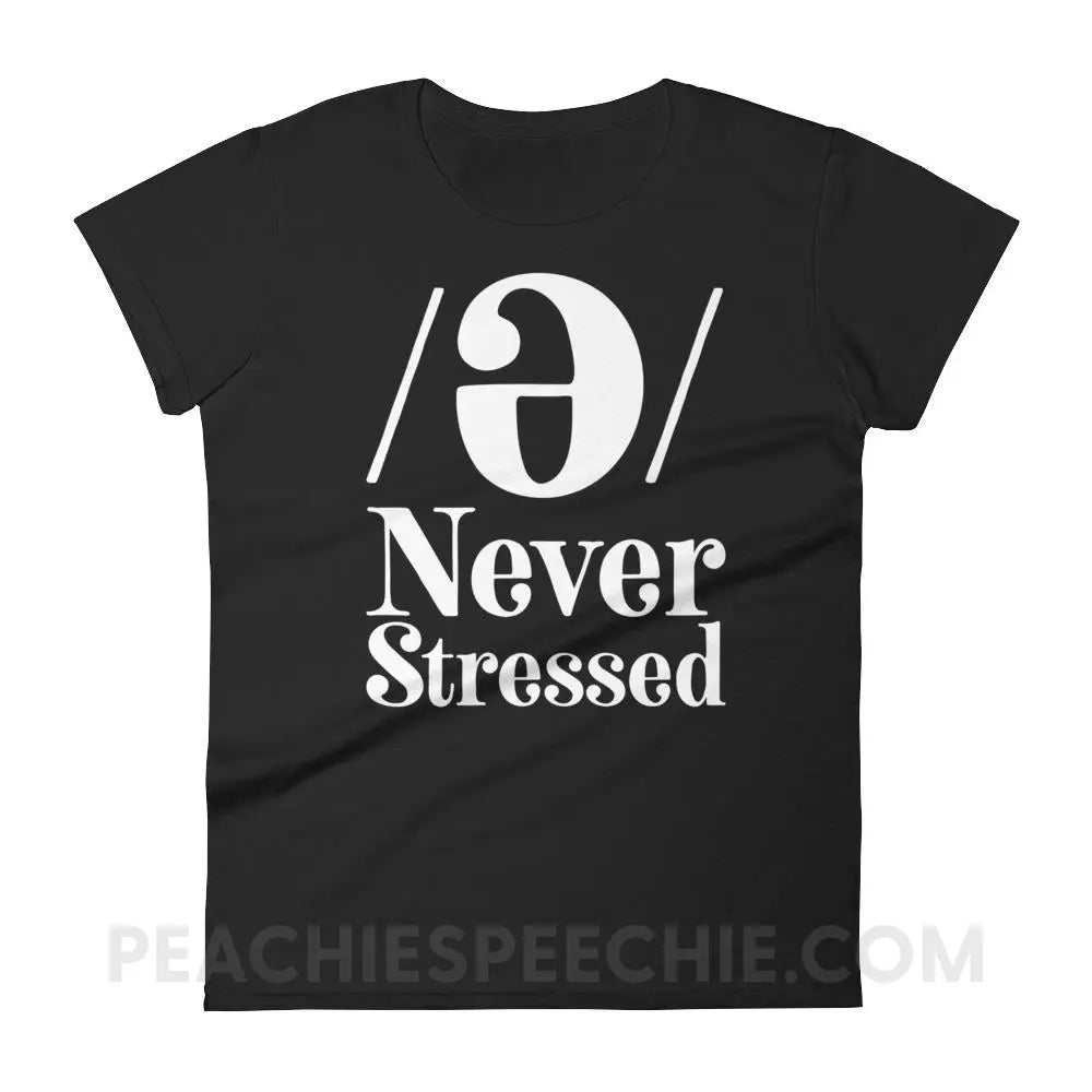 Schwa Women’s Trendy Tee - Black / S - T - Shirts & Tops peachiespeechie.com
