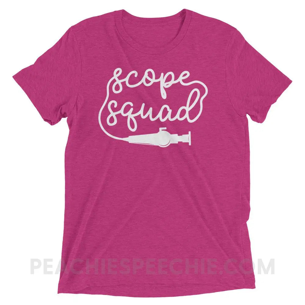 Scope Squad Tri-Blend Tee - Berry Triblend / XS - T-Shirts & Tops peachiespeechie.com