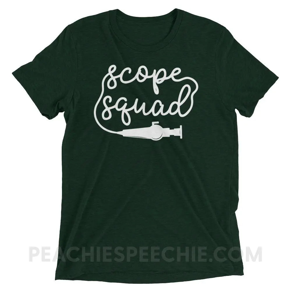 Scope Squad Tri-Blend Tee - Emerald Triblend / XS - T-Shirts & Tops peachiespeechie.com