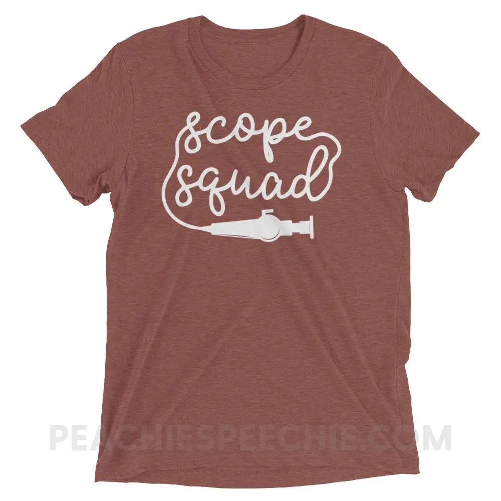 Scope Squad Tri-Blend Tee - Mauve Triblend / XS - T-Shirts & Tops peachiespeechie.com