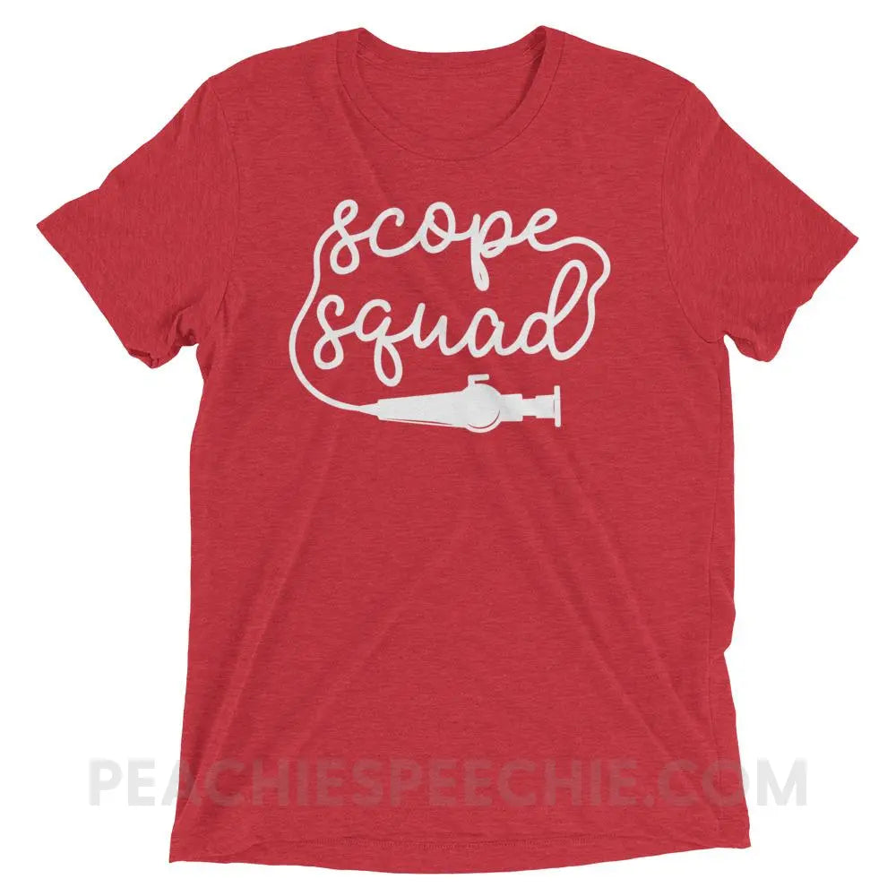 Scope Squad Tri-Blend Tee - Red Triblend / XS - T-Shirts & Tops peachiespeechie.com