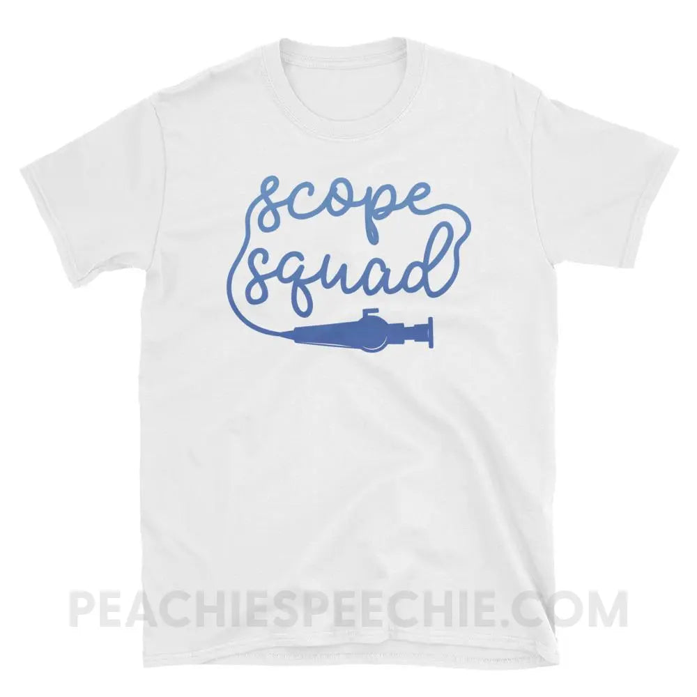 Scope Squad Classic Tee - White / S - T-Shirts & Tops peachiespeechie.com