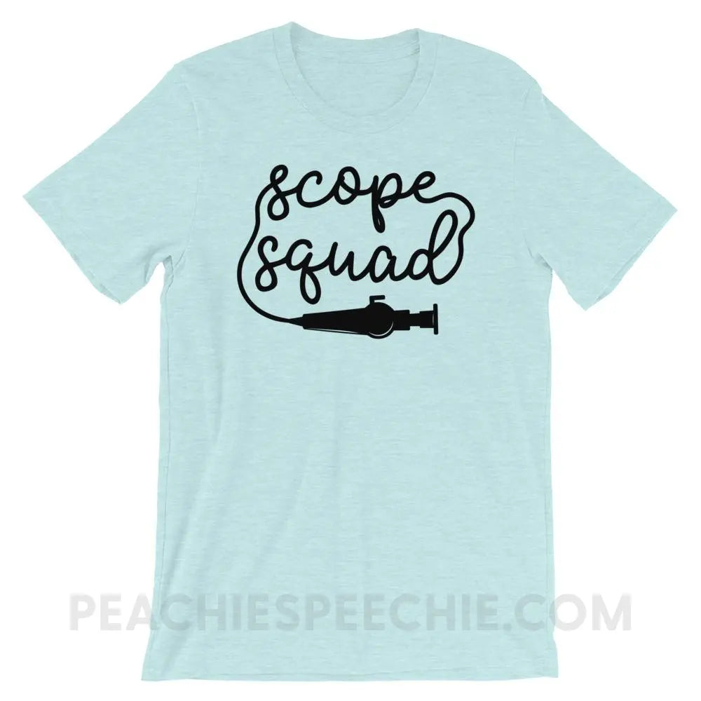 Scope Squad Premium Soft Tee - Heather Prism Ice Blue / XS - T-Shirts & Tops peachiespeechie.com
