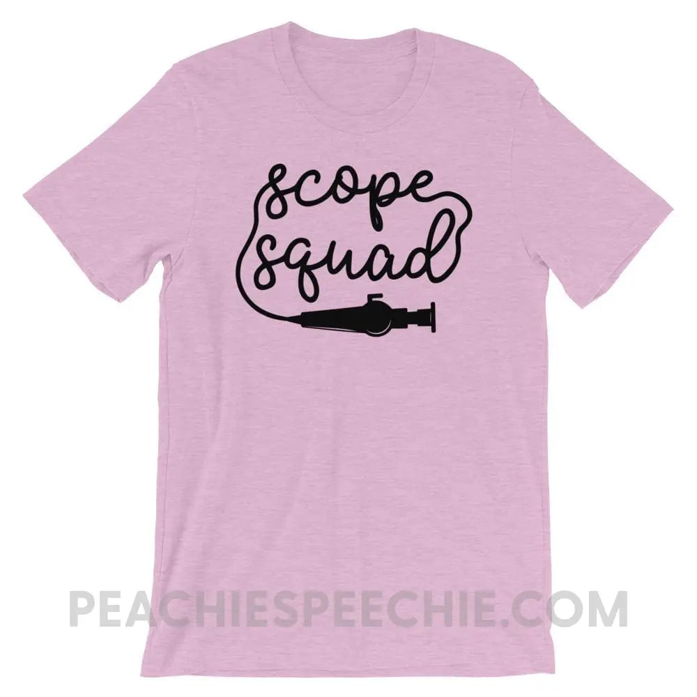 Scope Squad Premium Soft Tee - Heather Prism Lilac / XS - T-Shirts & Tops peachiespeechie.com