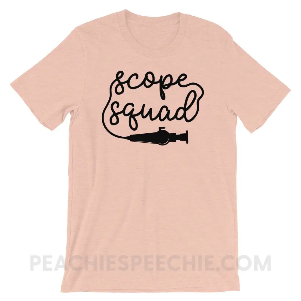 Scope Squad Premium Soft Tee - Heather Prism Peach / XS - T-Shirts & Tops peachiespeechie.com