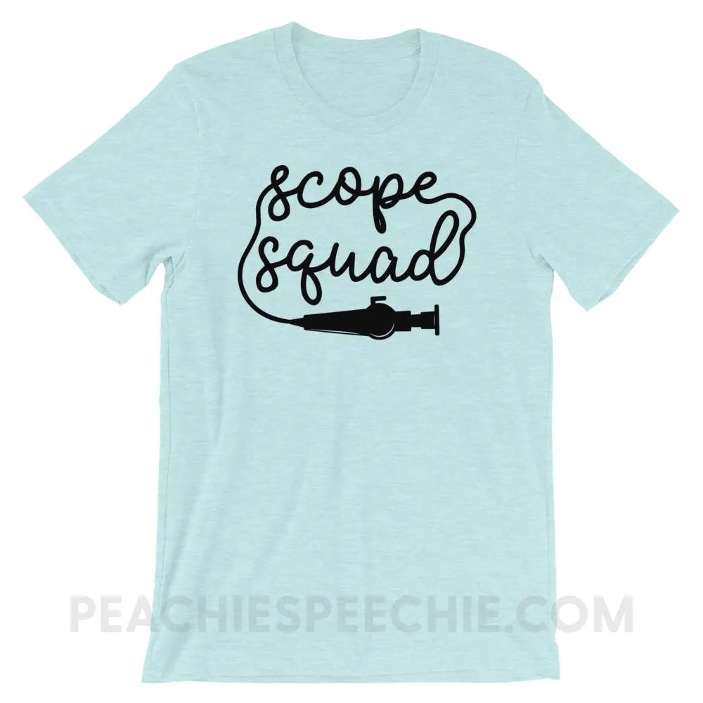 Scope Squad Premium Soft Tee - Heather Prism Ice Blue / XS - T-Shirts & Tops peachiespeechie.com