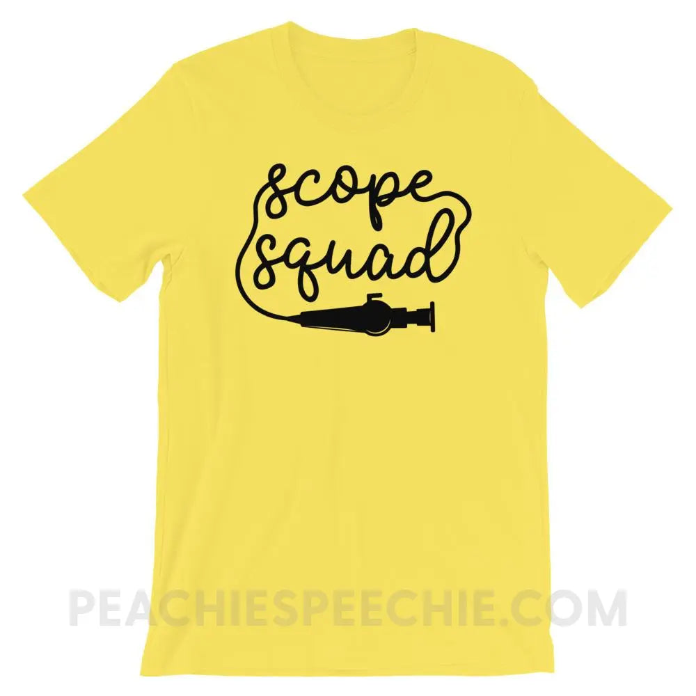 Scope Squad Premium Soft Tee - Yellow / S - T-Shirts & Tops peachiespeechie.com