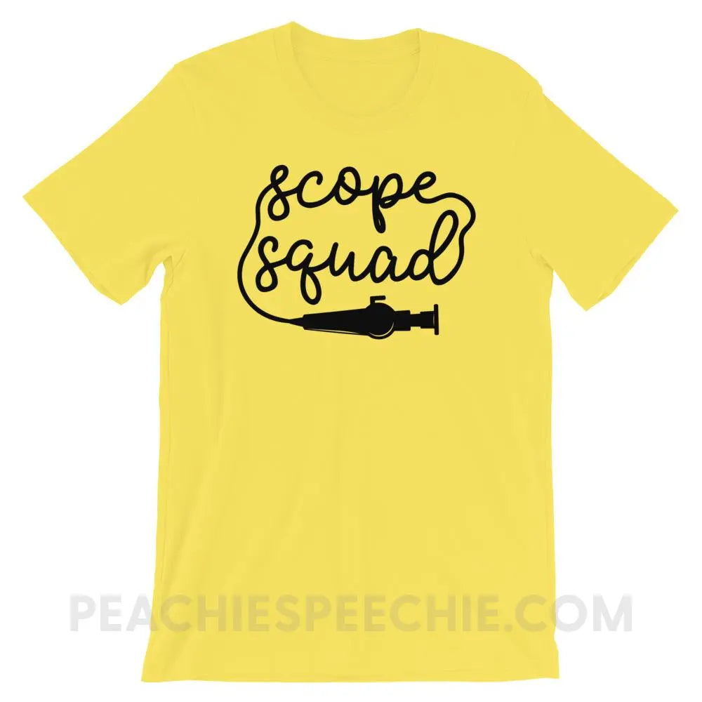 Scope Squad Premium Soft Tee - Yellow / S - T-Shirts & Tops peachiespeechie.com
