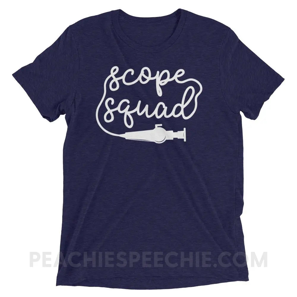 Scope Squad Tri-Blend Tee - Navy Triblend / XS - T-Shirts & Tops peachiespeechie.com