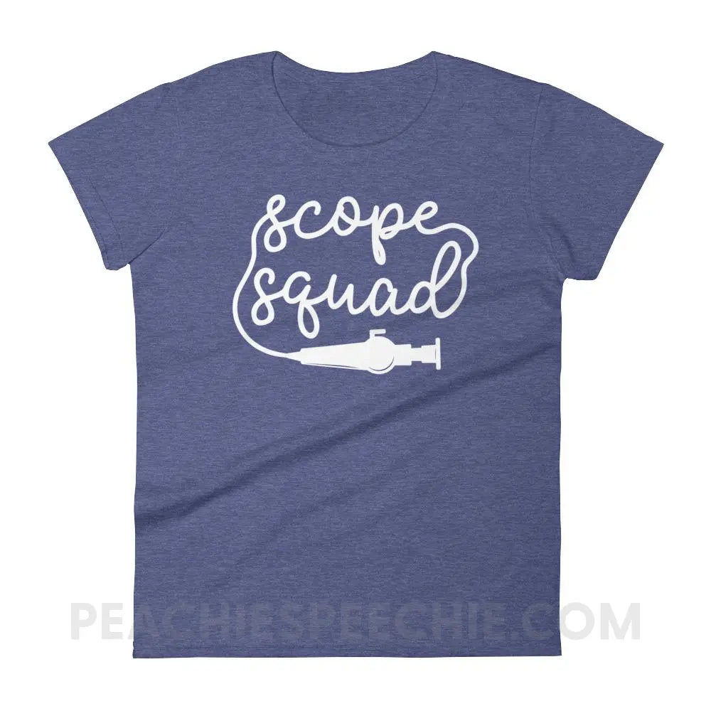 Scope Squad Women’s Trendy Tee - Heather Blue / S T-Shirts & Tops peachiespeechie.com