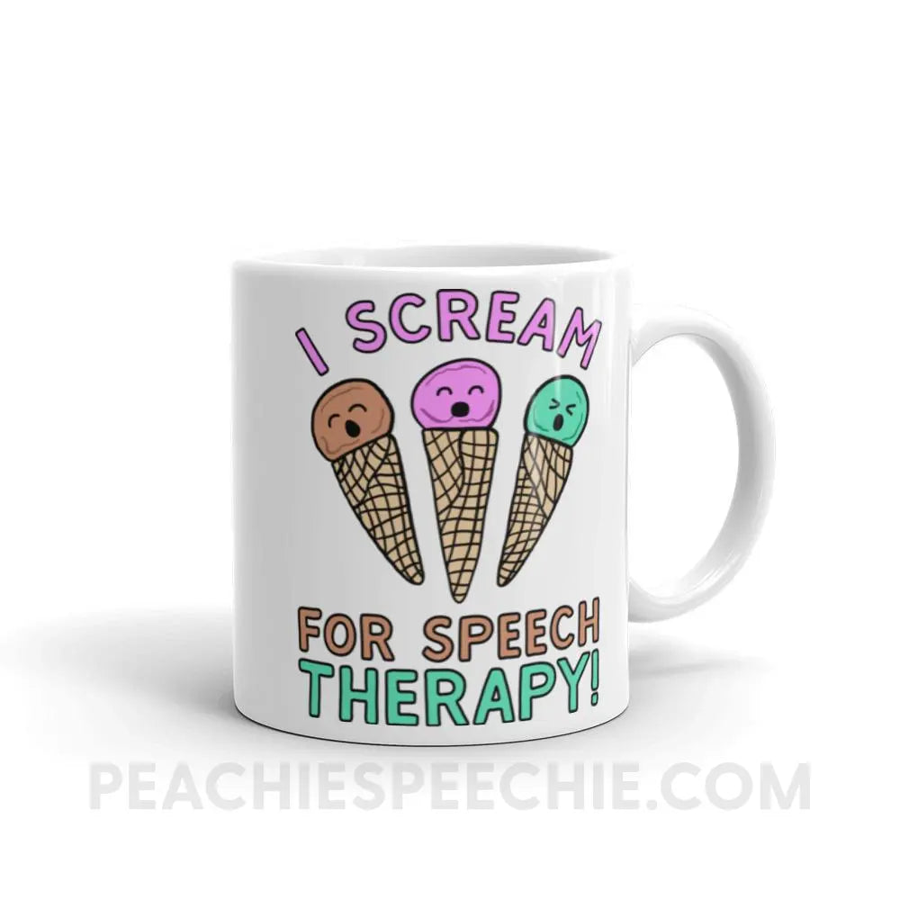 I Scream for Speech Coffee Mug - 11oz - Mugs peachiespeechie.com