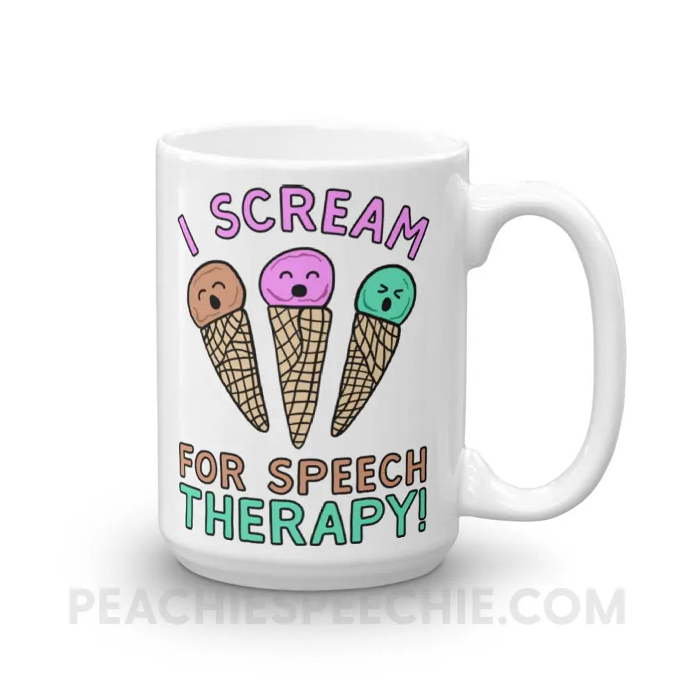 I Scream for Speech Coffee Mug - 15oz - Mugs peachiespeechie.com