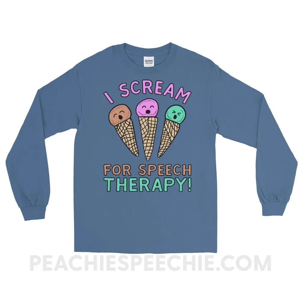 I Scream for Speech Long Sleeve Tee - T-Shirts & Tops peachiespeechie.com