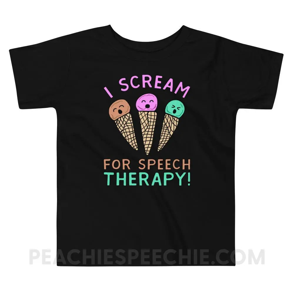 I Scream for Speech Toddler Shirt - Black / 2T - Youth & Baby peachiespeechie.com