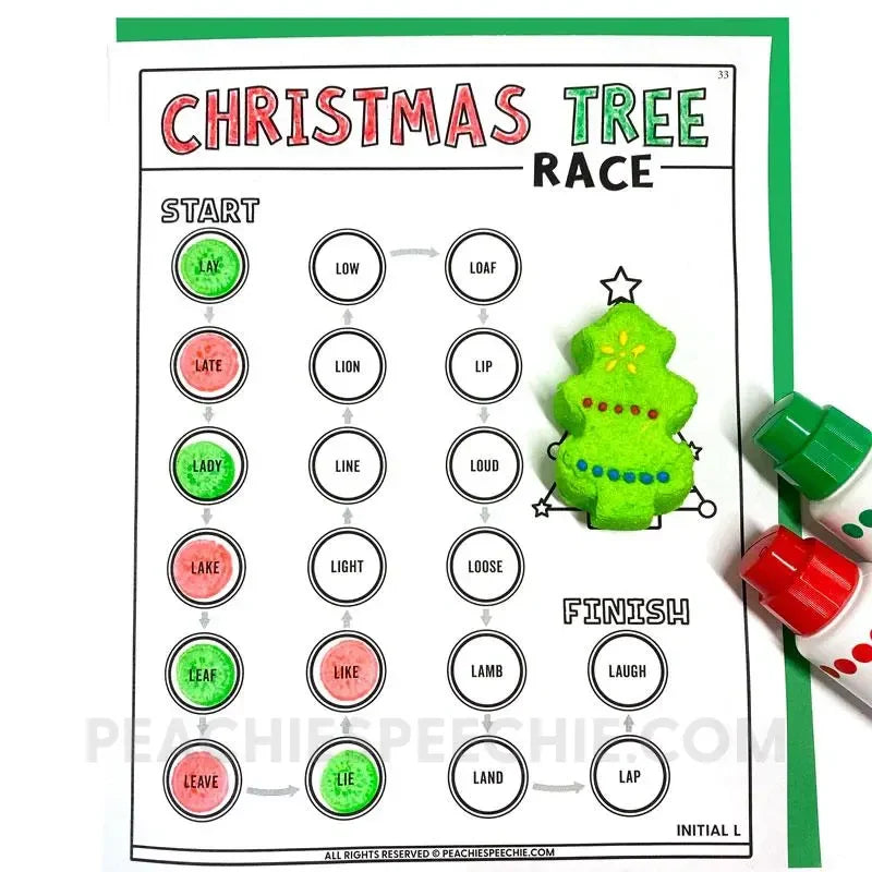 Seasonal Articulation Race Bundle for Speech Therapy - Materials peachiespeechie.com