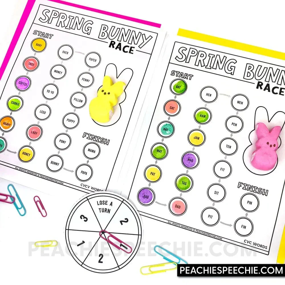 Seasonal Articulation Race Bundle for Speech Therapy - Materials peachiespeechie.com