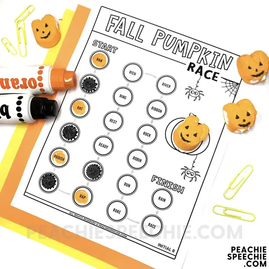 Seasonal Articulation Race Bundle for Speech Therapy - Materials peachiespeechie.com