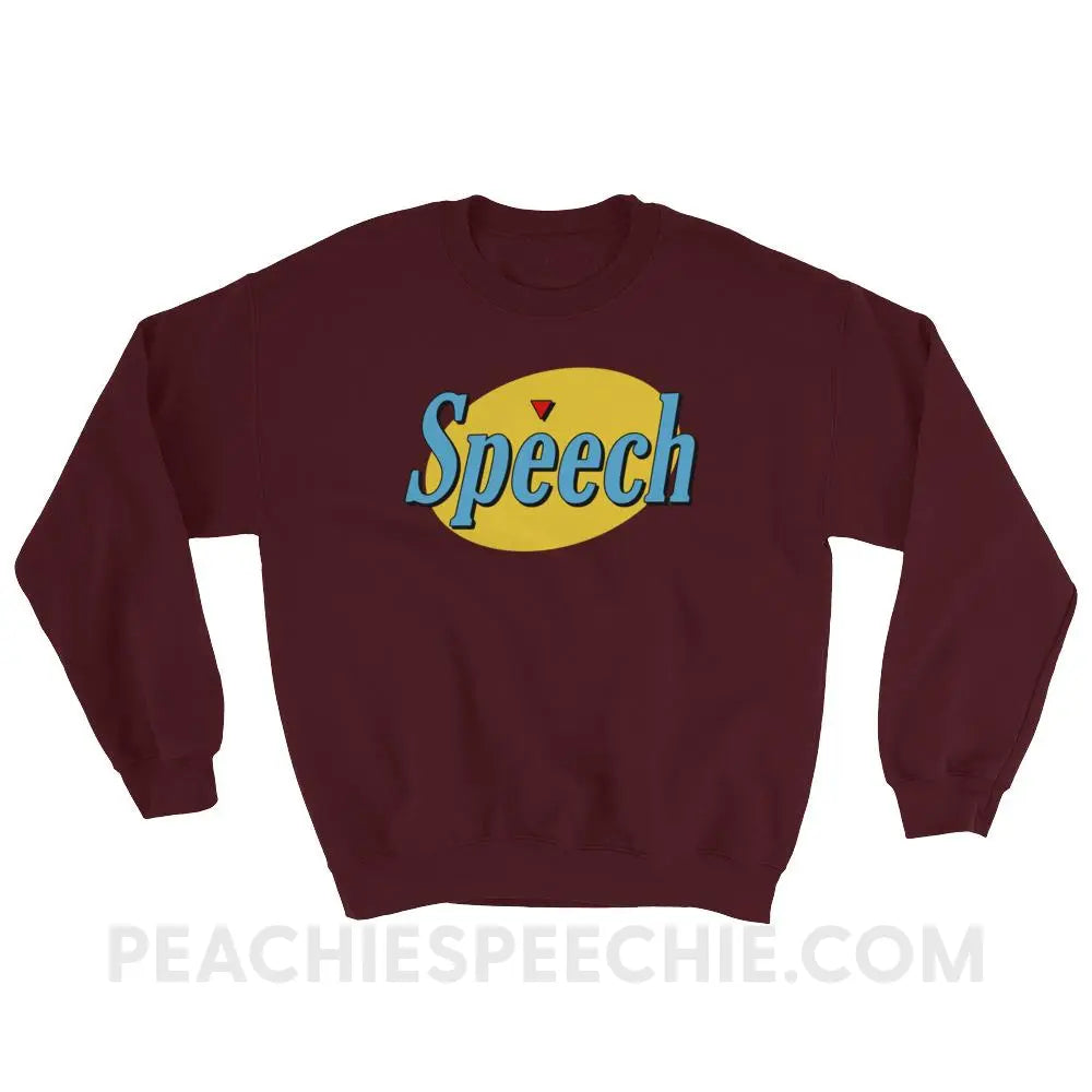 Seinfeld Speech Classic Sweatshirt - Maroon / S Hoodies & Sweatshirts peachiespeechie.com