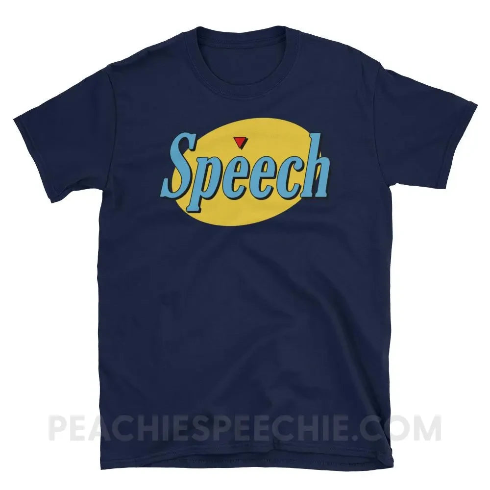 Seinfeld Speech Classic Tee - Navy / S - T-Shirts & Tops peachiespeechie.com