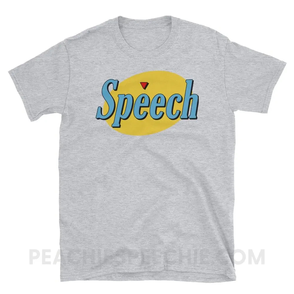 Seinfeld Speech Classic Tee - Sport Grey / S - T-Shirts & Tops peachiespeechie.com