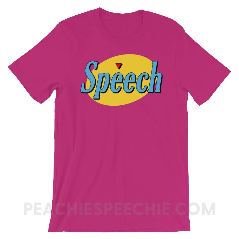 Seinfeld Speech Premium Soft Tee - Berry / S - T-Shirts & Tops peachiespeechie.com