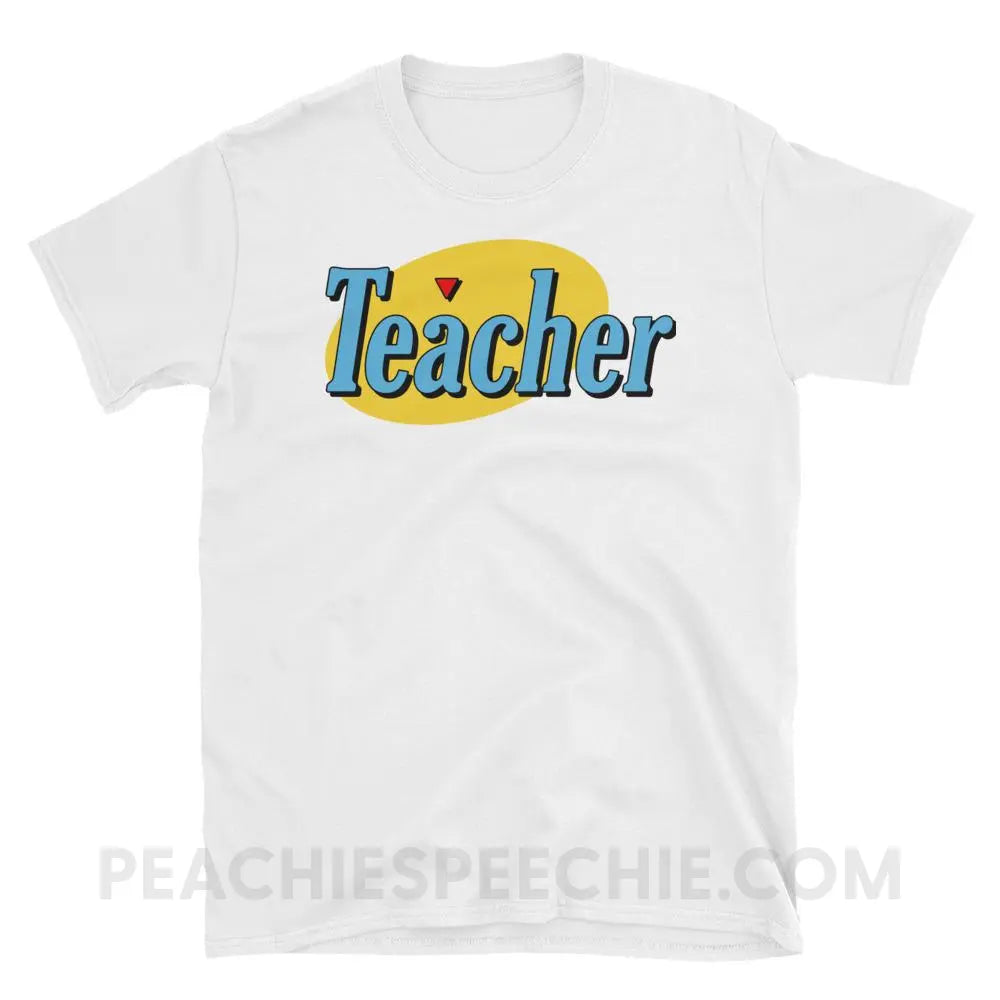 Seinfeld Teacher Classic Tee - White / S - T-Shirts & Tops peachiespeechie.com
