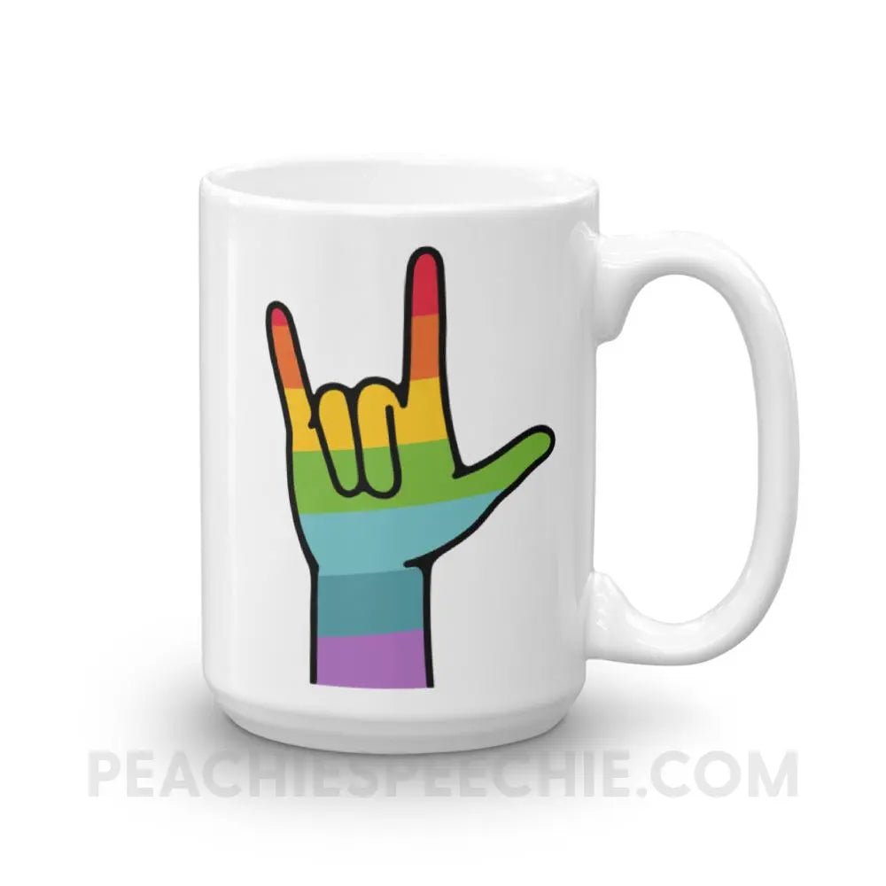 Sign Love Coffee Mug - 15oz - Mugs peachiespeechie.com