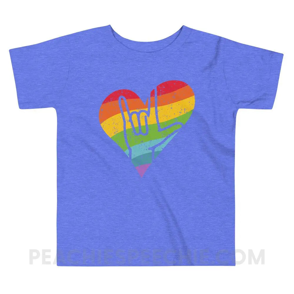 Sign Love Toddler Shirt - Heather Columbia Blue / 2T - Youth & Baby peachiespeechie.com